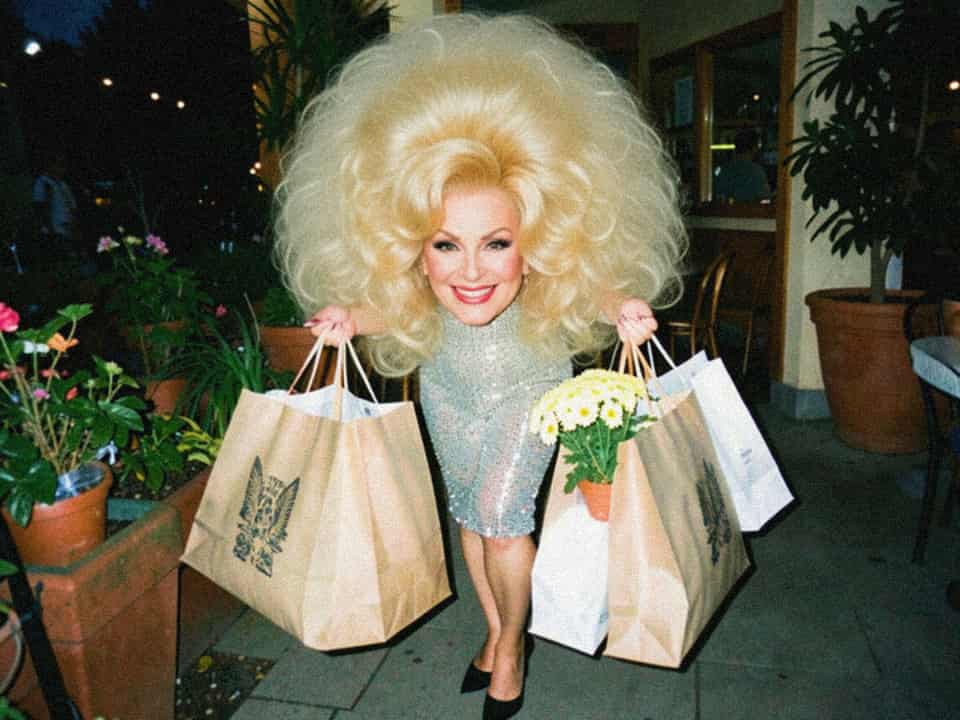 A generated photo of an anonymous stranger. It is not Dolly Parton.